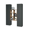 Moderne houten boekenkast wandmeubel 2 kasten woonkamer Gemy RT Catalogus