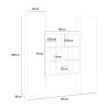 Moderne zwevende wandmeubel kast boekenkast vitrine zwart Tilla RT Voorraad