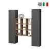 Moderne zwevende wandmeubel met 2 houten boekenkasten Pella RT Verkoop
