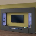 Moderne zwevende tv-meubel met 2 vitrinekasten Sultan RT Aanbieding