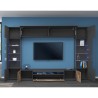 Moderne zwarte TV-wandmeubel hout met 2 vitrinekasten hangend Sultan AP Catalogus