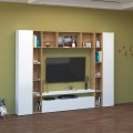 Witte houten wandmeubel tv-meubel kasten boekenkast Arkel WH Aanbieding