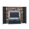 Moderne wandmeubel zwart hout TV-meubel boekenkast Arkel AP Korting