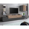 Modern wandmodel TV-meubel zwart hout Stady AP Korting