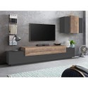 Moderne hangende tv-meubel zwart hout Stady AP Korting