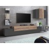 Moderne hangende tv-meubel zwart hout Stady AP Korting