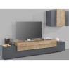 Moderne hangende tv-meubel zwart hout Stady AP Catalogus