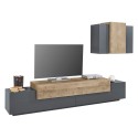 Moderne hangende tv-meubel zwart hout Stady AP Aanbod