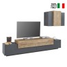 Modern wandmodel TV-meubel zwart hout Stady AP Verkoop