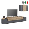 Moderne hangende tv-meubel zwart hout Stady AP Verkoop