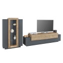 Modern zwart en houten tv-meubel Woud AP Aanbod