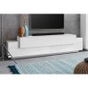 Witte TV-meubel 200cm met 4 open vakken en 3 deuren Corona Low Lacq Kortingen