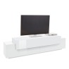 Witte TV-meubel 200cm met 4 open vakken en 3 deuren Corona Low Lacq Aanbod