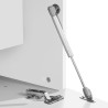 Witte TV-meubel 200cm met 4 open vakken en 3 deuren Corona Low Lacq Catalogus