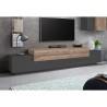 Moderne TV-meubel 240cm grijs en hout Corona Low Hound Kortingen