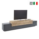 Moderne TV-meubel 240cm grijs en hout Corona Low Hound Verkoop