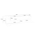 Moderne TV-meubel 240cm grijs en hout Corona Low Hound Keuze