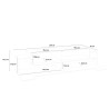 Moderne TV-meubel 240cm grijs en hout Corona Low Hound Keuze