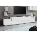 Moderne TV-meubel 240 cm wit met 4 vakken en 3 deuren Corona Low Bial Kortingen