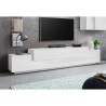 Moderne TV-meubel 240 cm wit met 4 vakken en 3 deuren Corona Low Bial Kortingen