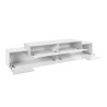 Moderne TV-meubel 240 cm wit met 4 vakken en 3 deuren Corona Low Bial Korting