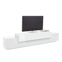 Moderne TV-meubel 240 cm wit met 4 vakken en 3 deuren Corona Low Bial Aanbod