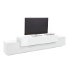 Moderne TV-meubel 240 cm wit met 4 vakken en 3 deuren Corona Low Bial Aanbod