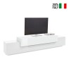 Moderne TV-meubel 240 cm wit met 4 vakken en 3 deuren Corona Low Bial Verkoop