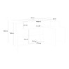 Moderne woonkamer dressoir met 3 vakken 160 cm zwart en hout Corona Side Hound Model