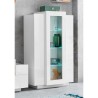 Witte moderne design vitrinekast woonkamer hoog 80x120cm Corona Lacq Kortingen