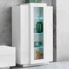 Witte moderne design vitrinekast woonkamer hoog 80x120cm Corona Lacq Aanbieding