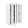 Witte moderne design vitrinekast woonkamer hoog 80x120cm Corona Lacq Korting