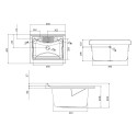 Negrari Mobiele Wasbak 60x60 cm met 2 Deuren en Plank 9007K Korting