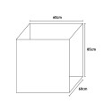 Negrari Mobiele Wasbak 60x60 cm met 2 Deuren en Plank 9007K Kortingen