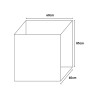 Negrari Mobiele Wasbak 60x60 cm met 2 Deuren en Plank 9007K Kortingen