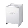 Mobiele wasbak voor bijkeuken met plank 2 deuren 60x50cm 9002K Negrari Aanbieding