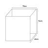 Buitenwascmachineomkasting 70x60x94cm in PVC 5012P Onda Negrari Korting