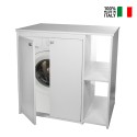 Buitenkant wit 2-compartimenten PVC 5012PRO Negrari afdekkast wasmachine Verkoop