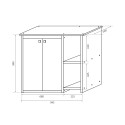 Witte PVC wasmachine ombouwkast voor buiten met 2 vakken 5012PRO Negrari Aanbod