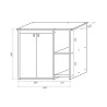 Witte PVC wasmachine ombouwkast voor buiten met 2 vakken 5012PRO Negrari Aanbod