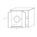 Buitenkant wit 2-compartimenten PVC 5012PRO Negrari afdekkast wasmachine Korting