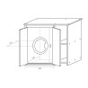 Witte PVC wasmachine ombouwkast voor buiten met 2 vakken 5012PRO Negrari Korting