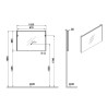 Hangend badkamermeubel 100cm wastafel 2 lades LED spiegel Root VitrA L Karakteristieken