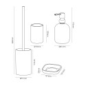 Opal badkameraccessoireset met glazen tandenborstelhouder en zeepdispenser Aanbod