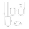 Opal badkameraccessoireset met glazen tandenborstelhouder en zeepdispenser Aanbod