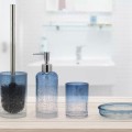 Badkameraccessoires zeephouder tandenborstelhouder toiletborstelhouder blauw glas Elba Aanbieding
