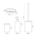Badkameraccessoires zeephouder tandenborstelhouder toiletborstelhouder blauw glas Elba Aanbod