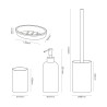 Badkameraccessoires zeephouder tandenborstelhouder toiletborstelhouder blauw glas Elba Aanbod