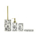 Set badkameraccessoires keramiek zeepdispenser tandenborstelhouder Floral Verkoop