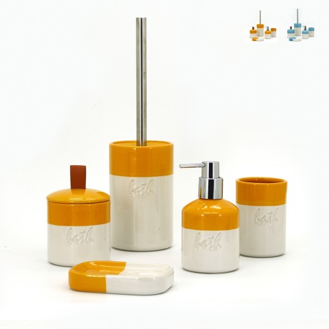 Badaccessoires keramisch zeepschaal toiletborstelhouder dispenser Folk Aanbieding